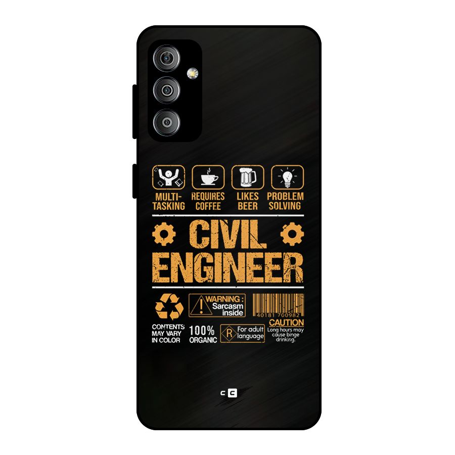 Civil Engineer Metal Back Case for Galaxy F23