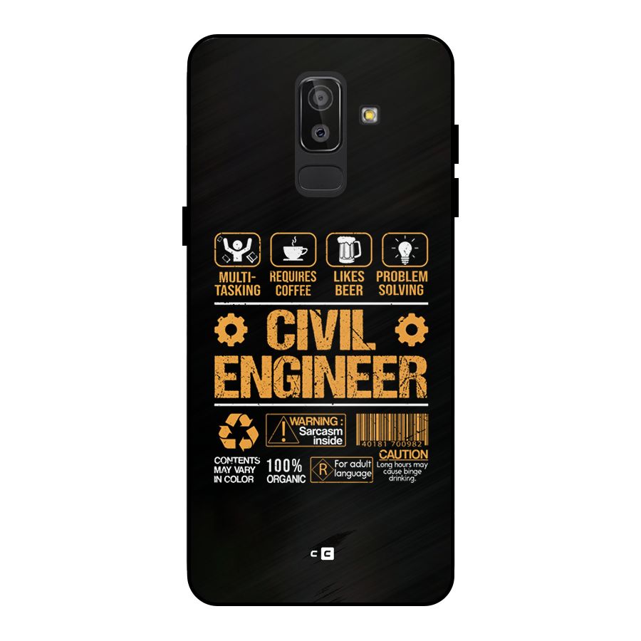 Civil Engineer Metal Back Case for Galaxy J8