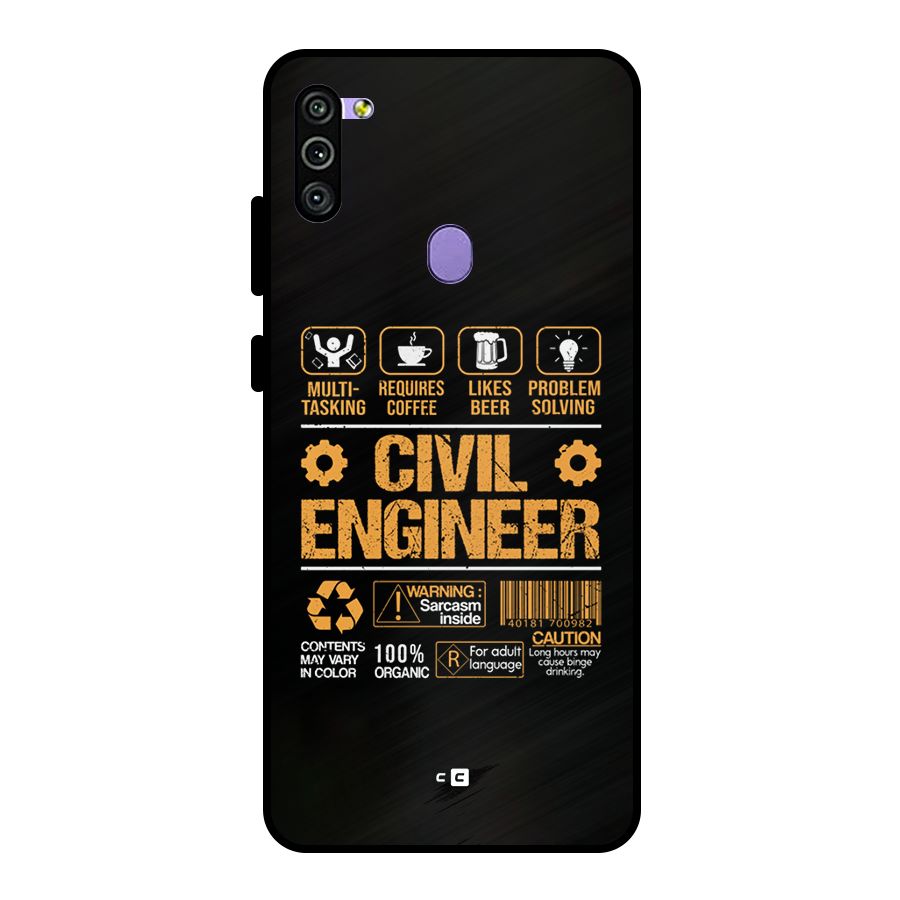 Civil Engineer Metal Back Case for Galaxy M11