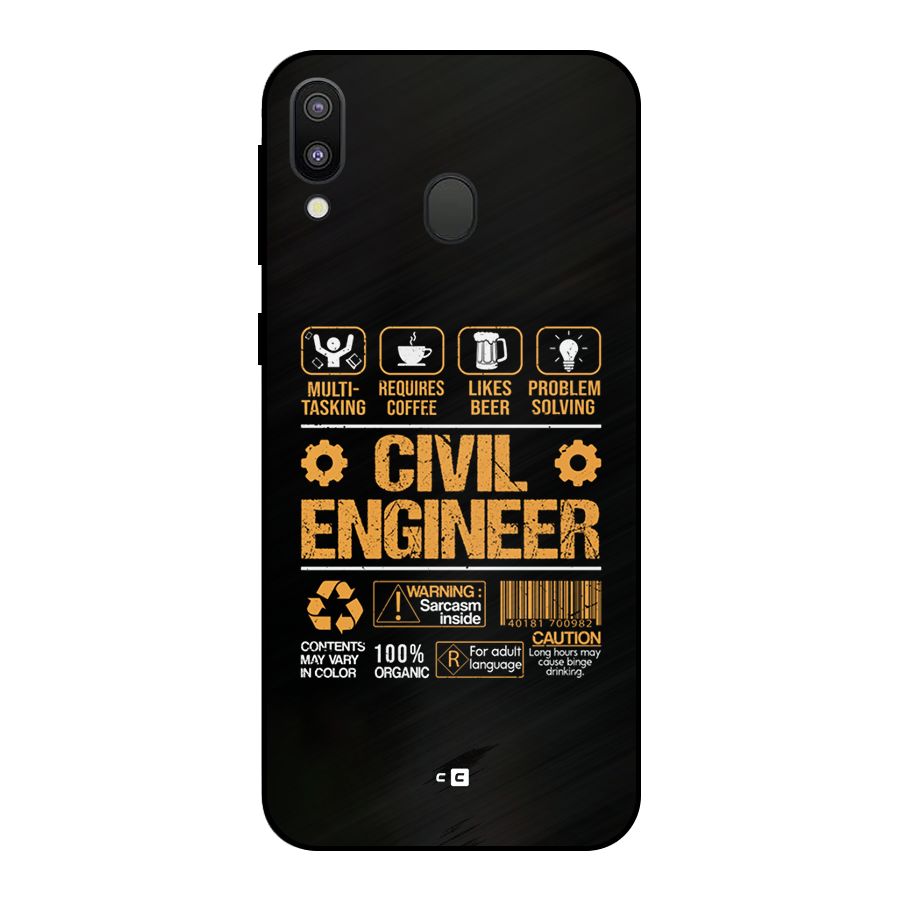 Civil Engineer Metal Back Case for Galaxy M20