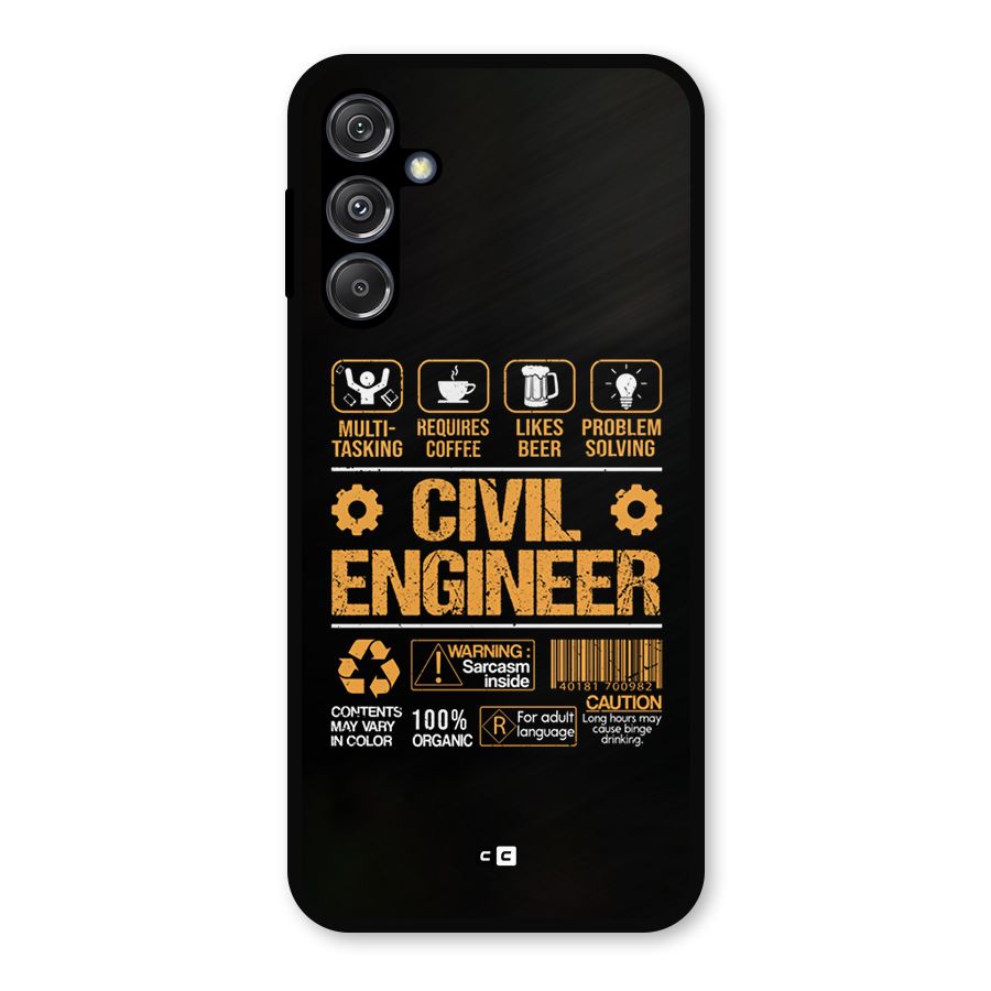 Civil Engineer Metal Back Case for Galaxy M34 5G