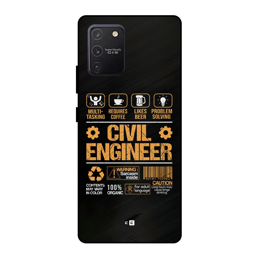 Civil Engineer Metal Back Case for Galaxy S10 Lite