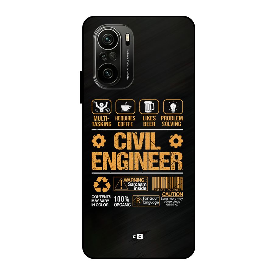 Civil Engineer Metal Back Case for Mi 11x