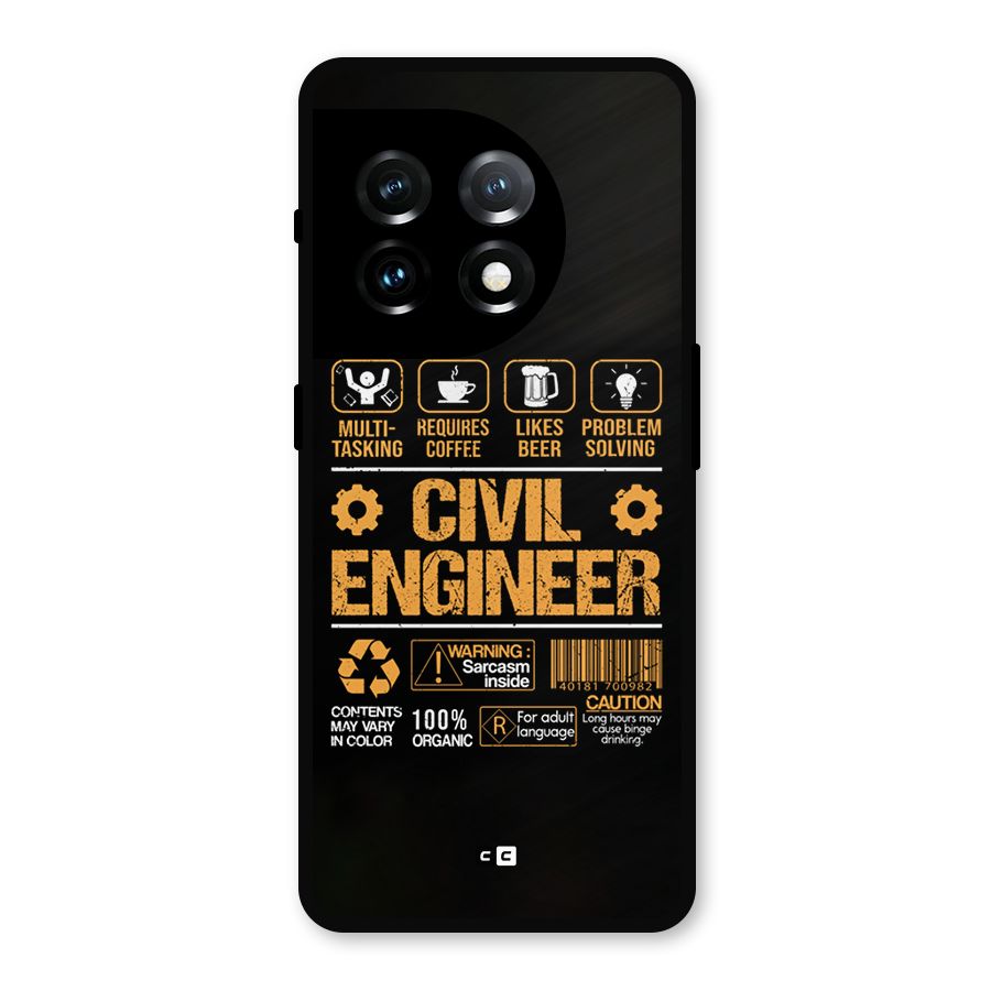 Civil Engineer Metal Back Case for OnePlus 11