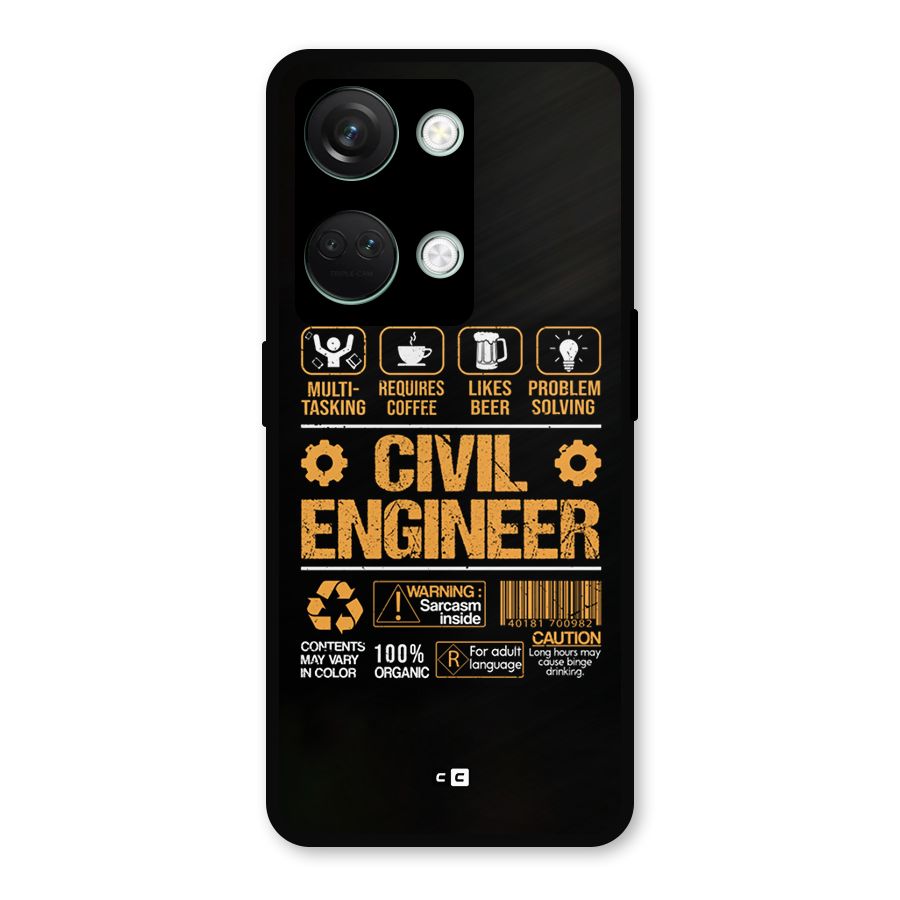 Civil Engineer Metal Back Case for OnePlus Nord 3