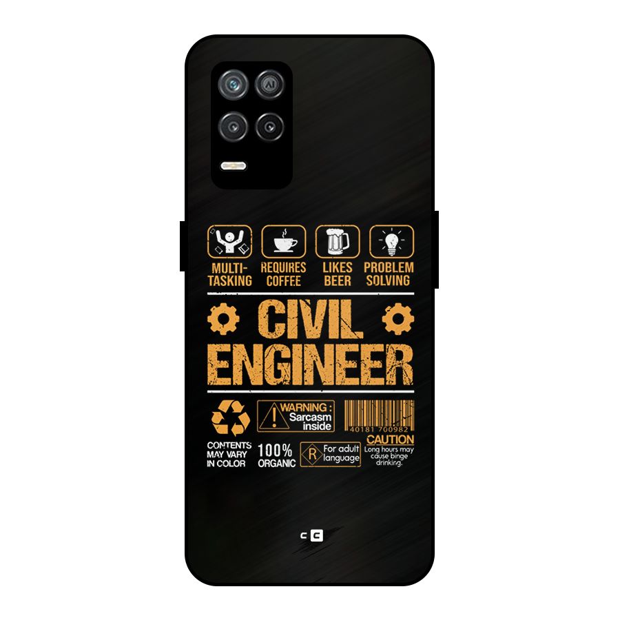 Civil Engineer Metal Back Case for Realme 8 5G