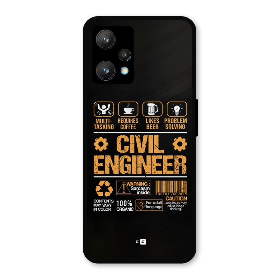 Civil Engineer Metal Back Case for Realme 9 Pro Plus 5G