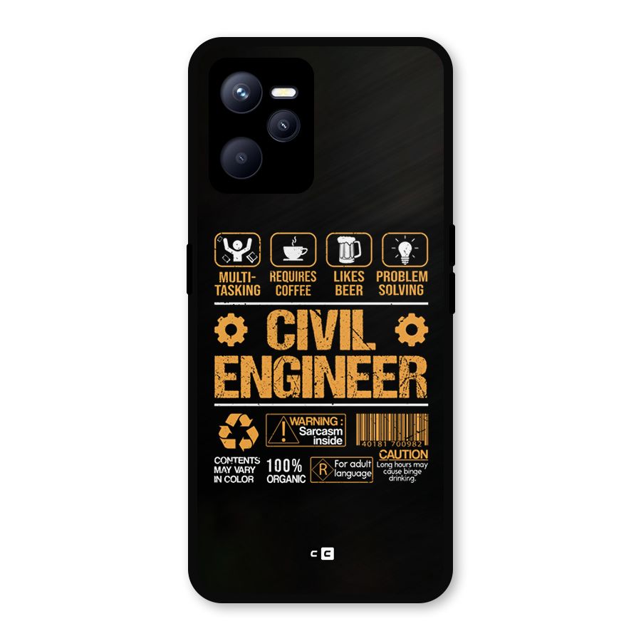 Civil Engineer Metal Back Case for Realme C35