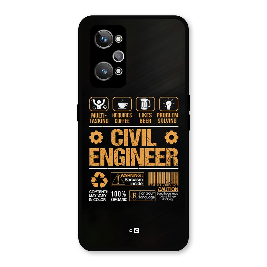 Civil Engineer Metal Back Case for Realme GT Neo2