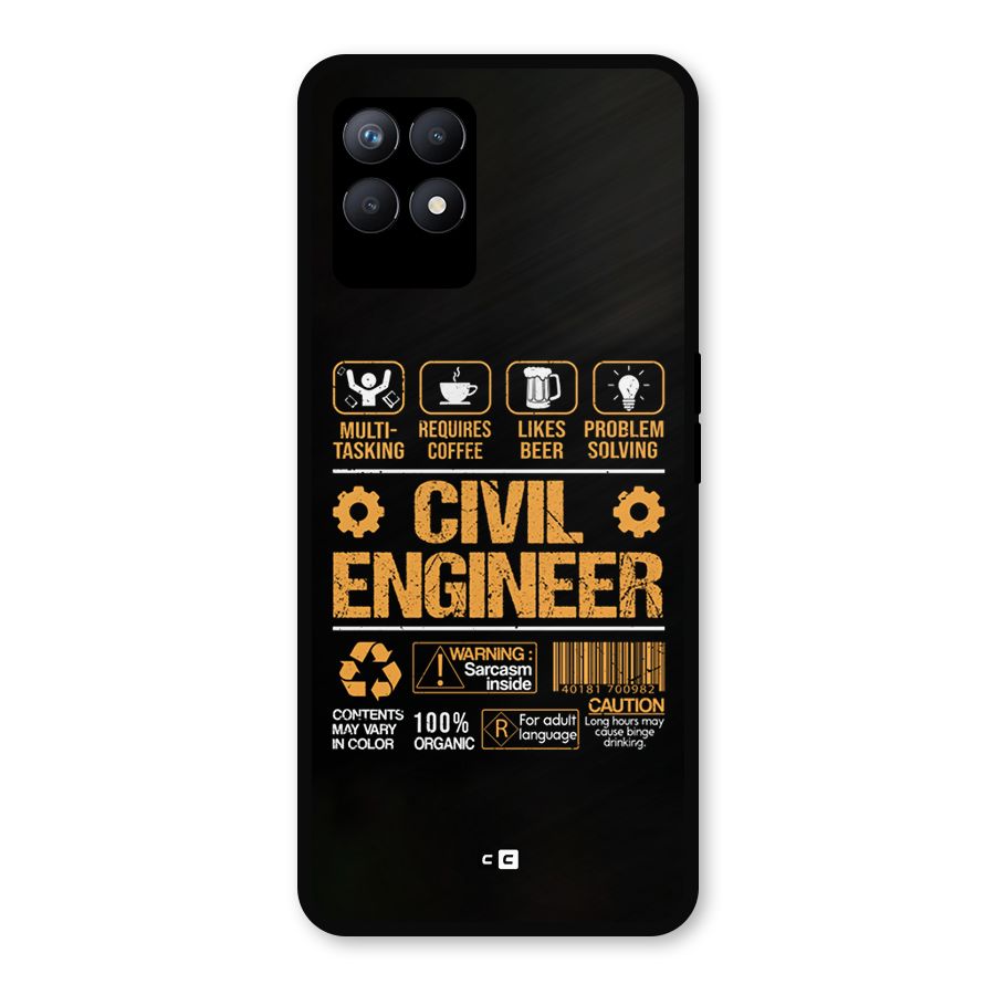 Civil Engineer Metal Back Case for Realme Narzo 50