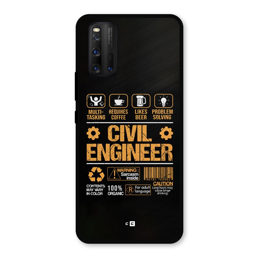 Civil Engineer Metal Back Case for iQOO 3