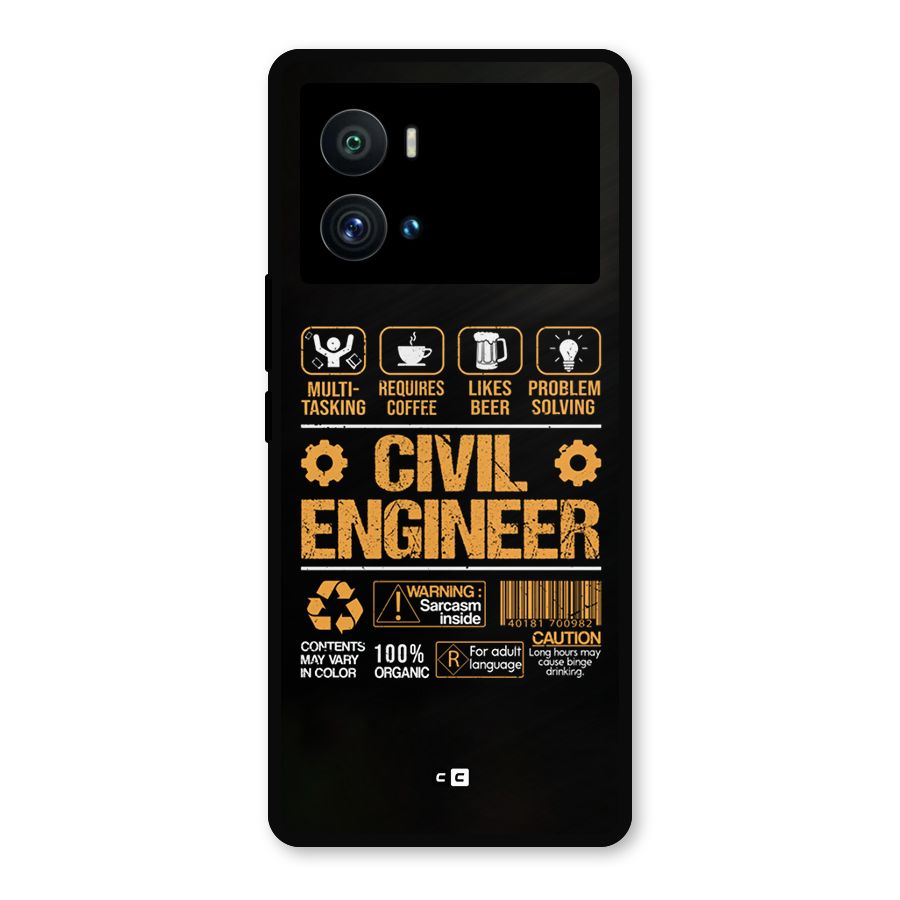 Civil Engineer Metal Back Case for iQOO 9 Pro
