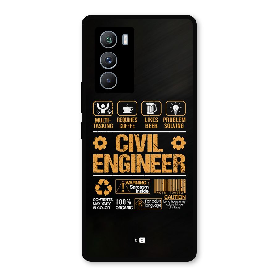 Civil Engineer Metal Back Case for iQOO 9 SE