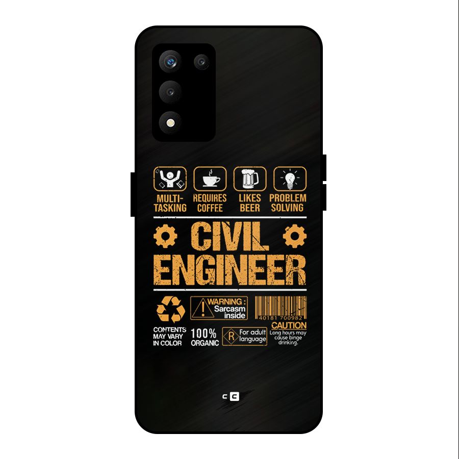 Civil Engineer Metal Back Case for realme 9 5G SE