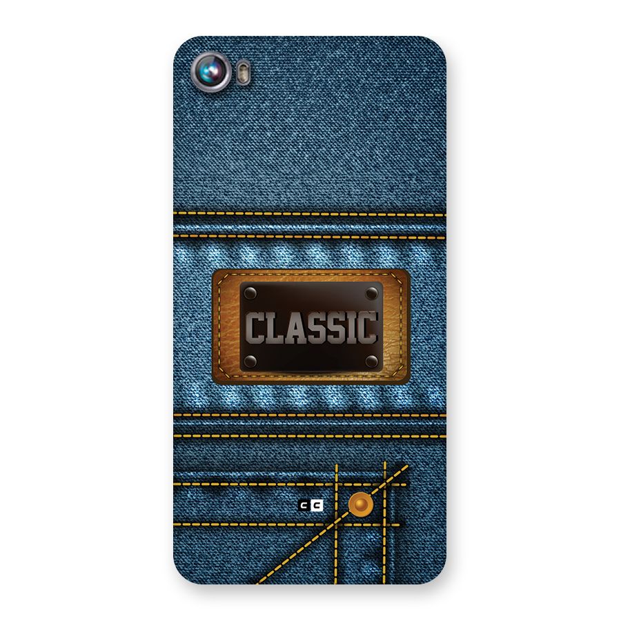 Classic Denim Back Case for Canvas Fire 4 (A107)