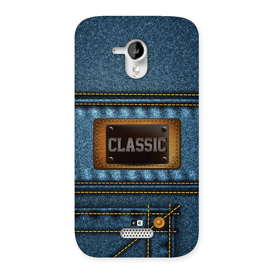 Classic Denim Back Case for Canvas HD A116