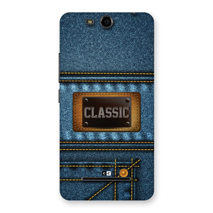 Classic Denim Back Case for Canvas Juice 3 Q392