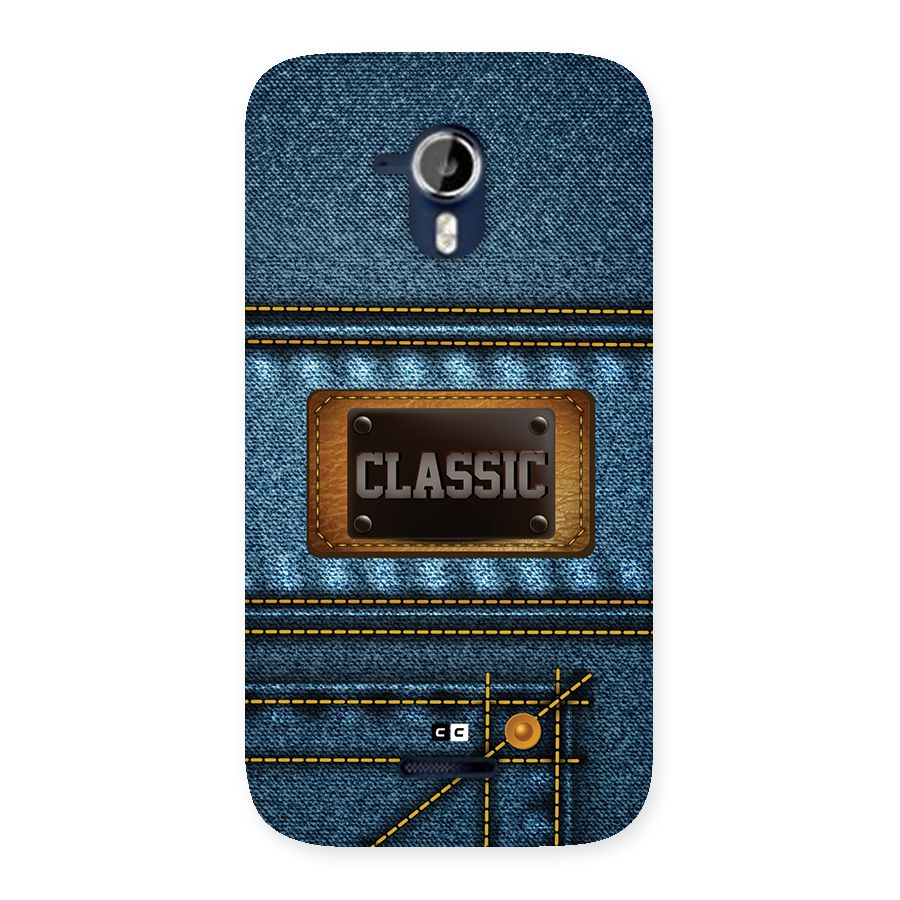 Classic Denim Back Case for Canvas Magnus A117