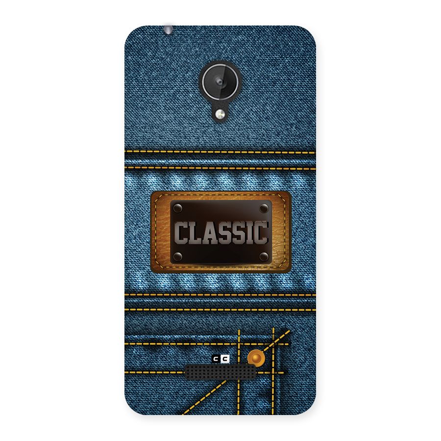 Classic Denim Back Case for Canvas Spark Q380