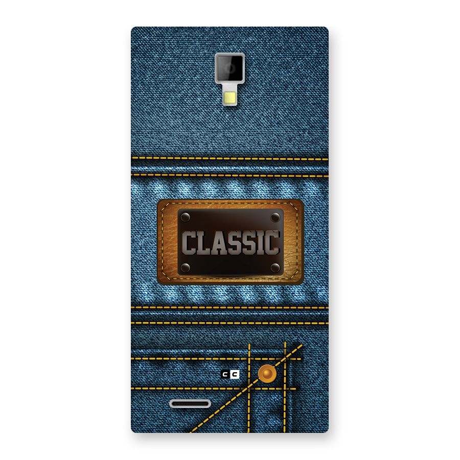 Classic Denim Back Case for Canvas Xpress A99