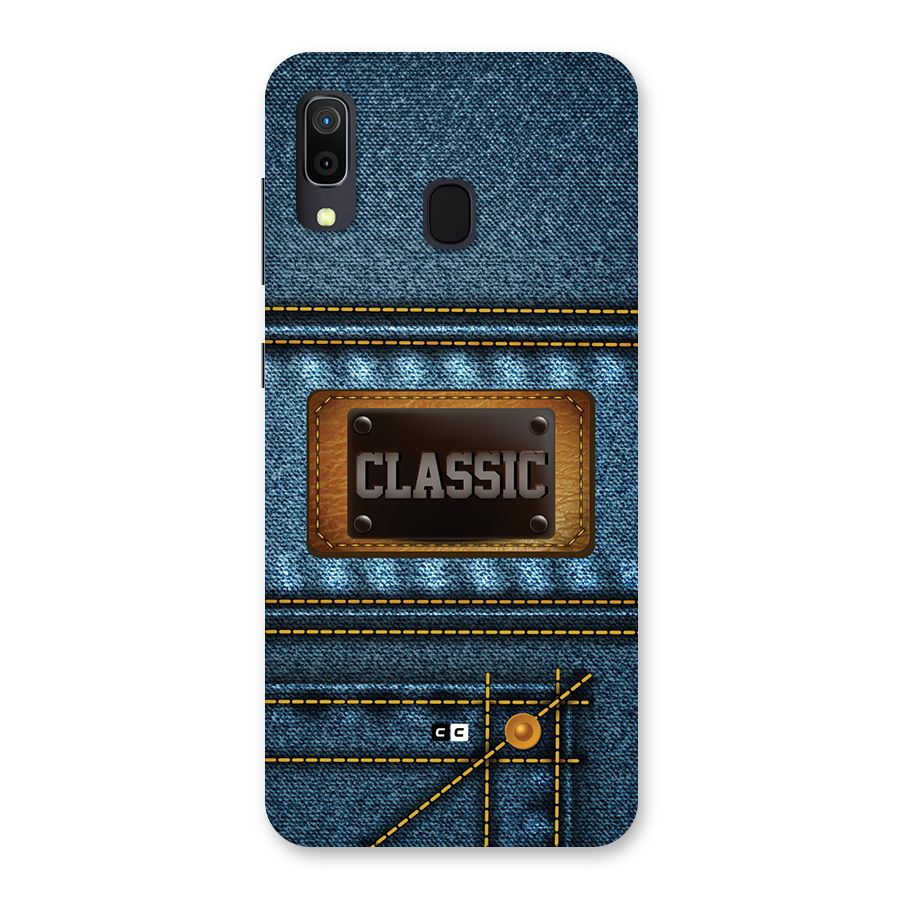 Classic Denim Back Case for Galaxy A20