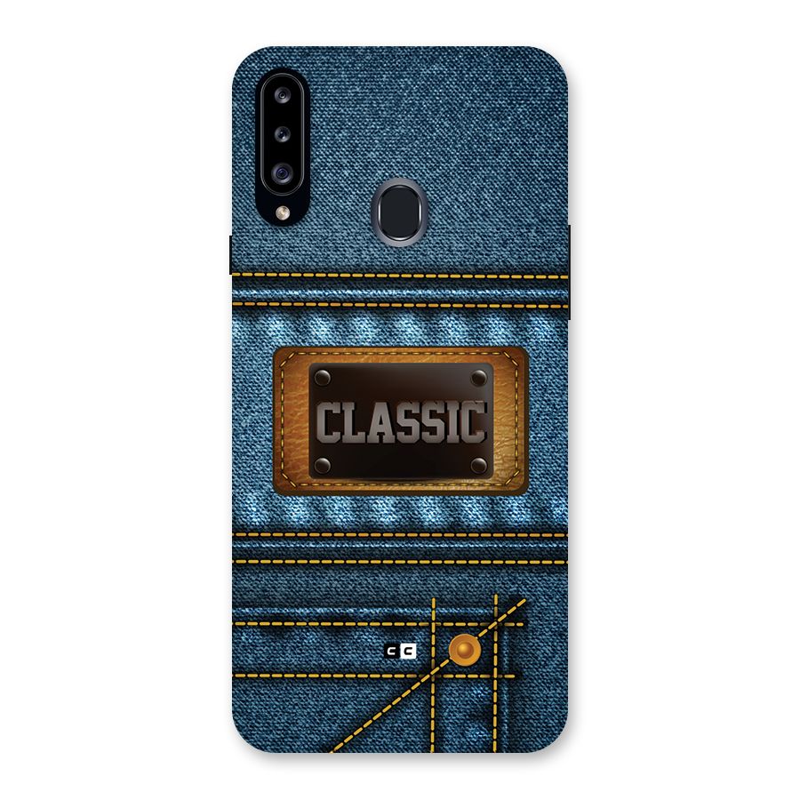 Classic Denim Back Case for Galaxy A20s