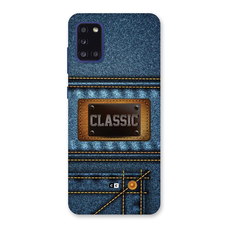 Classic Denim Back Case for Galaxy A31