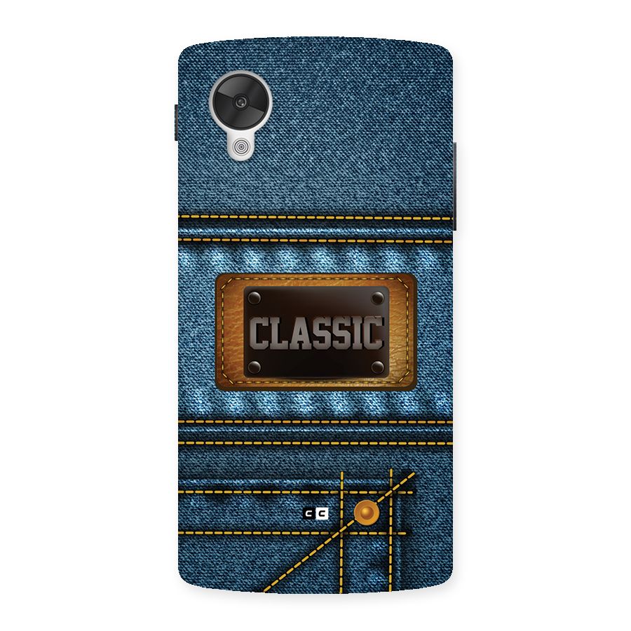 Classic Denim Back Case for Google Nexus 5