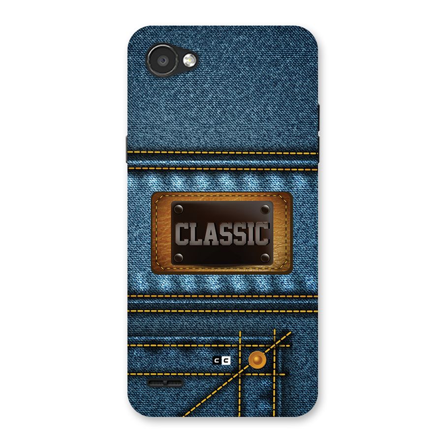 Classic Denim Back Case for LG Q6