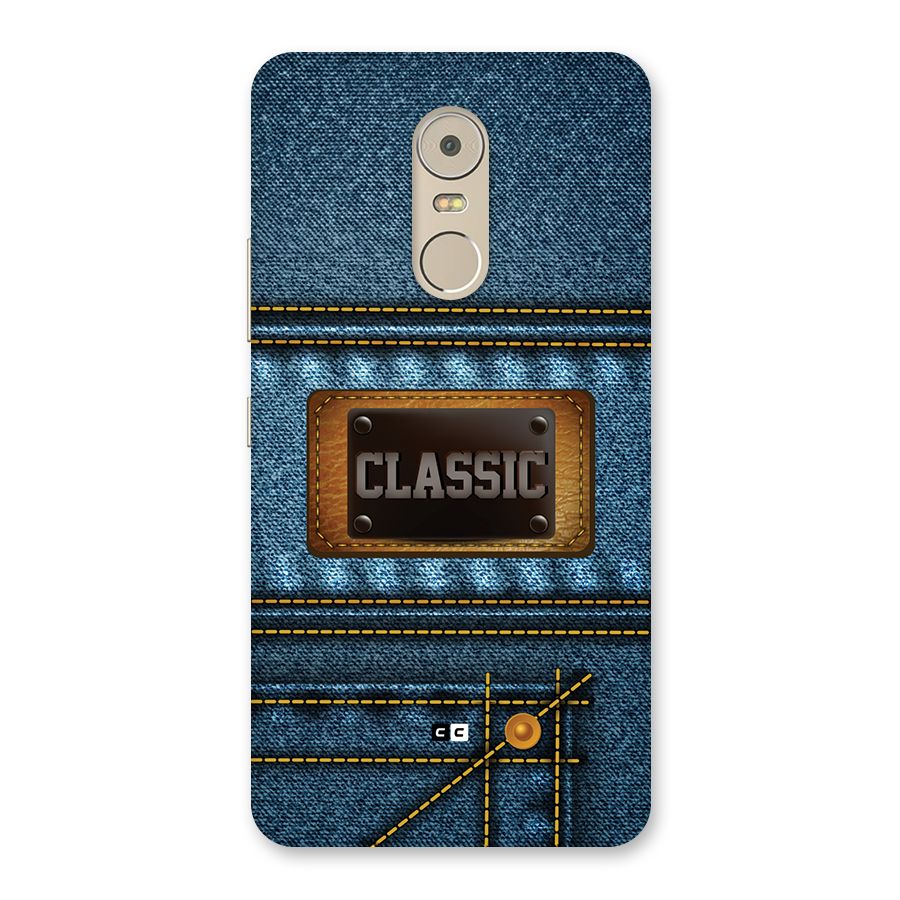 Classic Denim Back Case for Lenovo K6 Note
