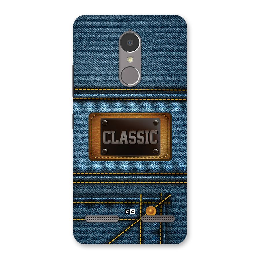 Classic Denim Back Case for Lenovo K6 Power