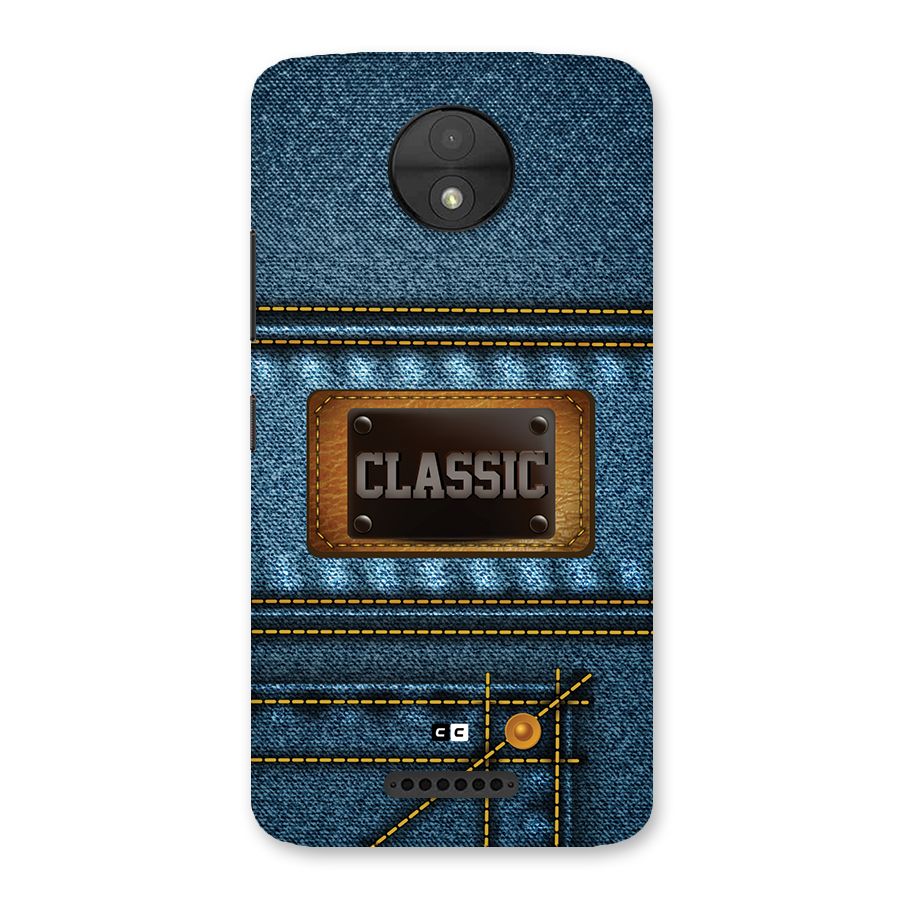 Classic Denim Back Case for Moto C