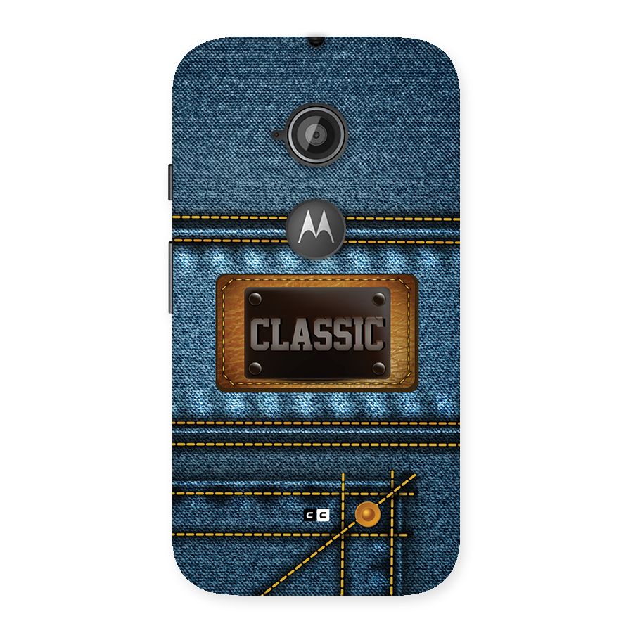 Classic Denim Back Case for Moto E 2nd Gen