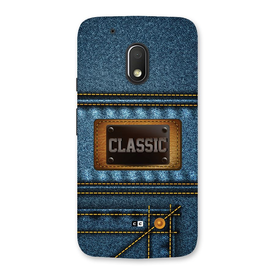 Classic Denim Back Case for Moto G4 Play