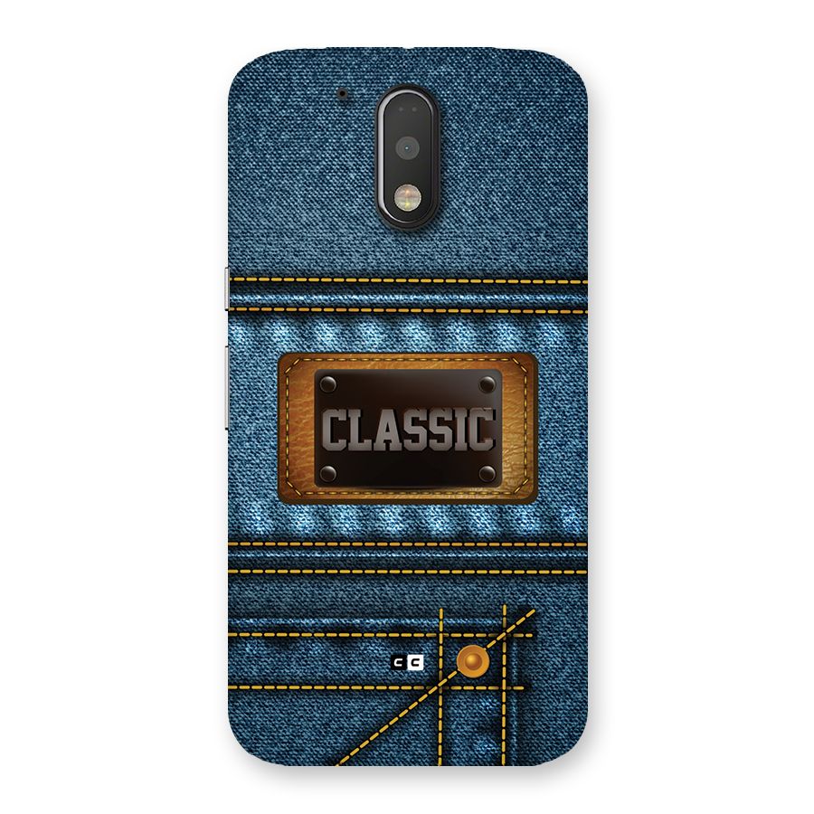 Classic Denim Back Case for Moto G4 Plus