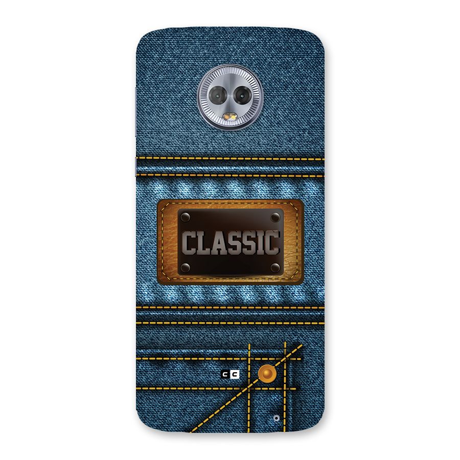 Classic Denim Back Case for Moto G6 Plus
