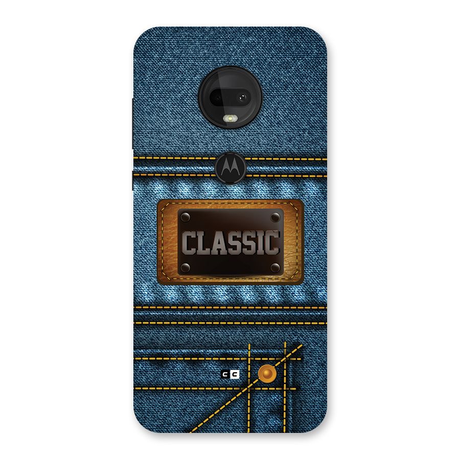 Classic Denim Back Case for Moto G7