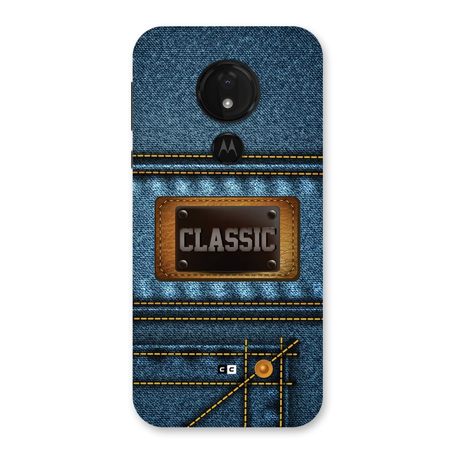 Classic Denim Back Case for Moto G7 Power