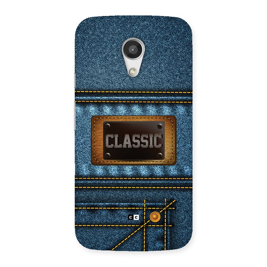 Classic Denim Back Case for Moto G 2nd Gen