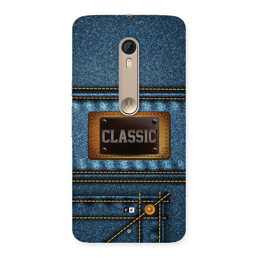Classic Denim Back Case for Moto X Style