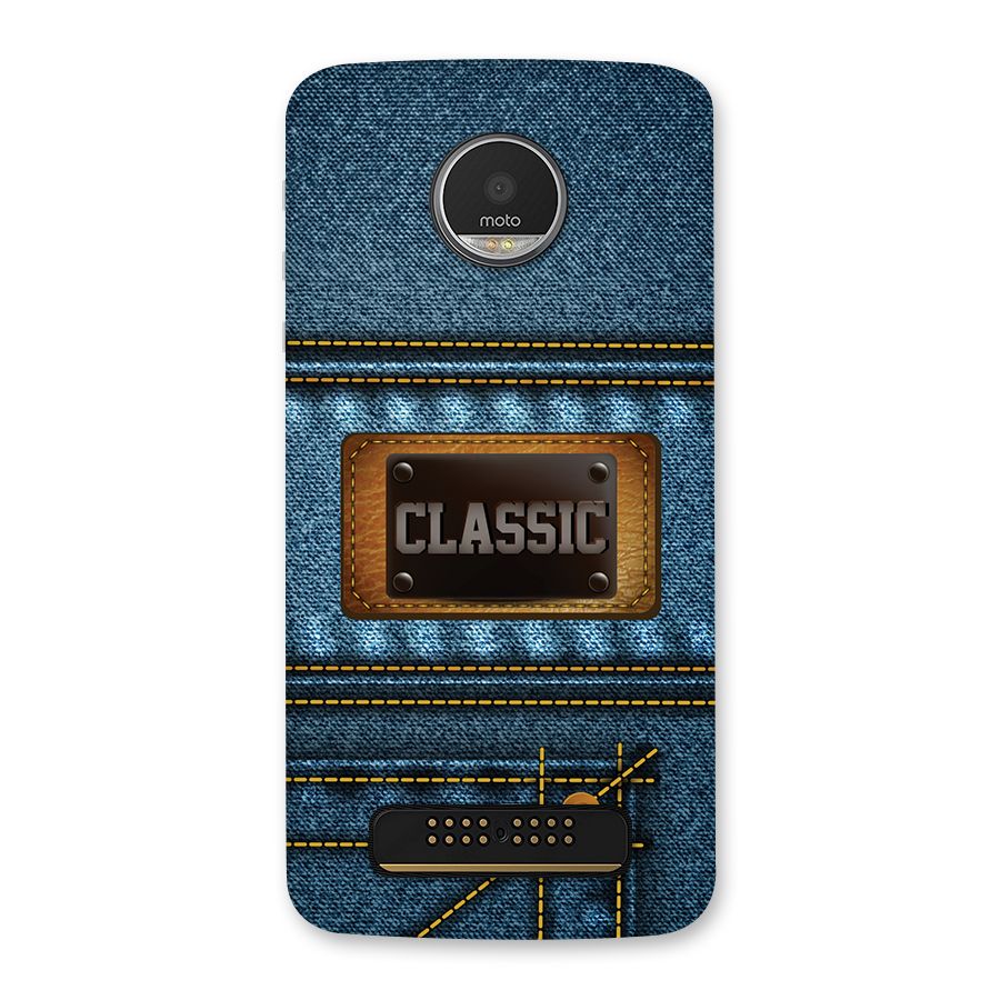 Classic Denim Back Case for Moto Z Play