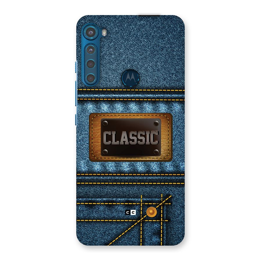 Classic Denim Back Case for Motorola One Fusion Plus