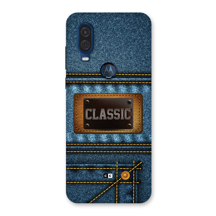 Classic Denim Back Case for Motorola One Vision