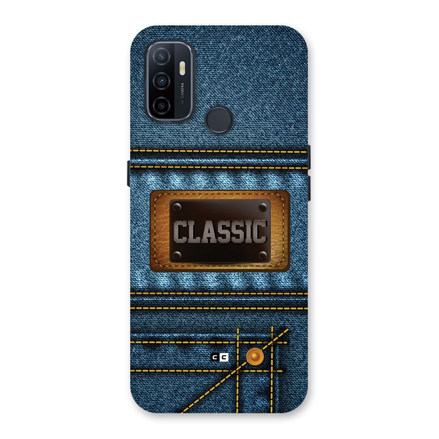 Classic Denim Back Case for Oppo A32