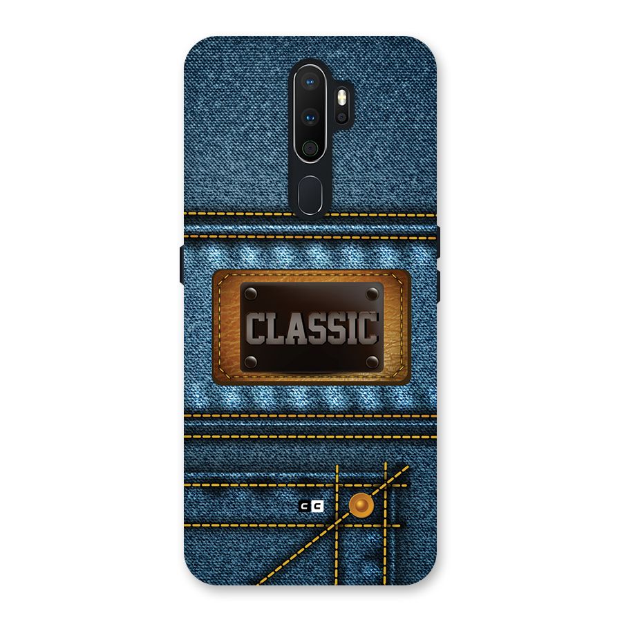 Classic Denim Back Case for Oppo A5 (2020)