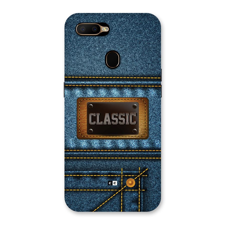 Classic Denim Back Case for Oppo A5s