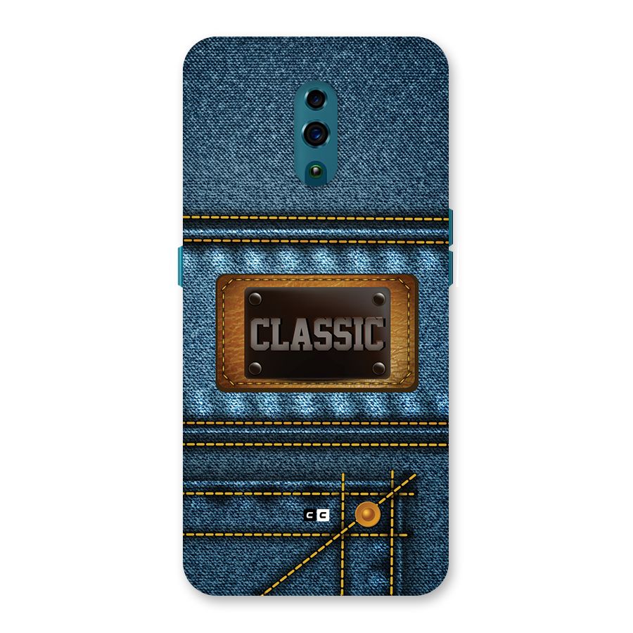 Classic Denim Back Case for Oppo Reno