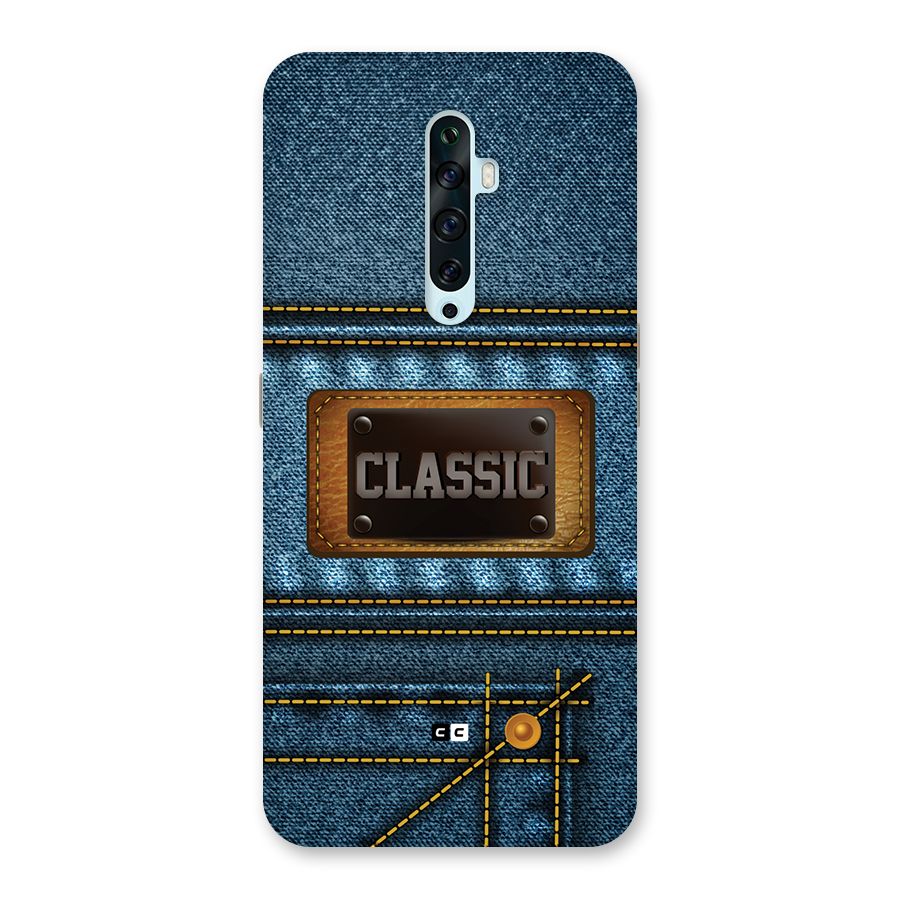 Classic Denim Back Case for Oppo Reno2 Z