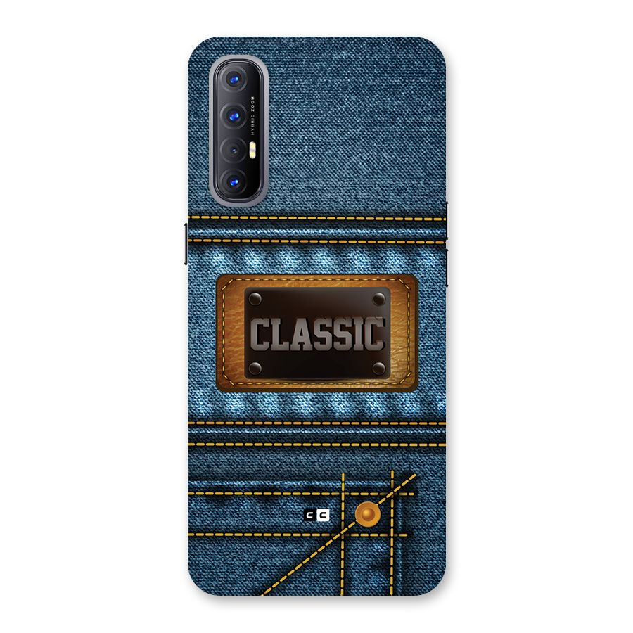 Classic Denim Back Case for Oppo Reno3 Pro
