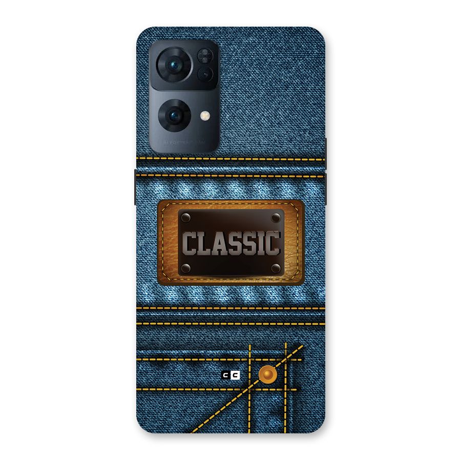 Classic Denim Back Case for Oppo Reno7 Pro 5G